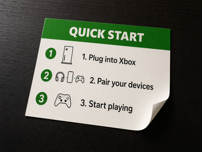 NexusHID quick-start card with 3-step setup guide